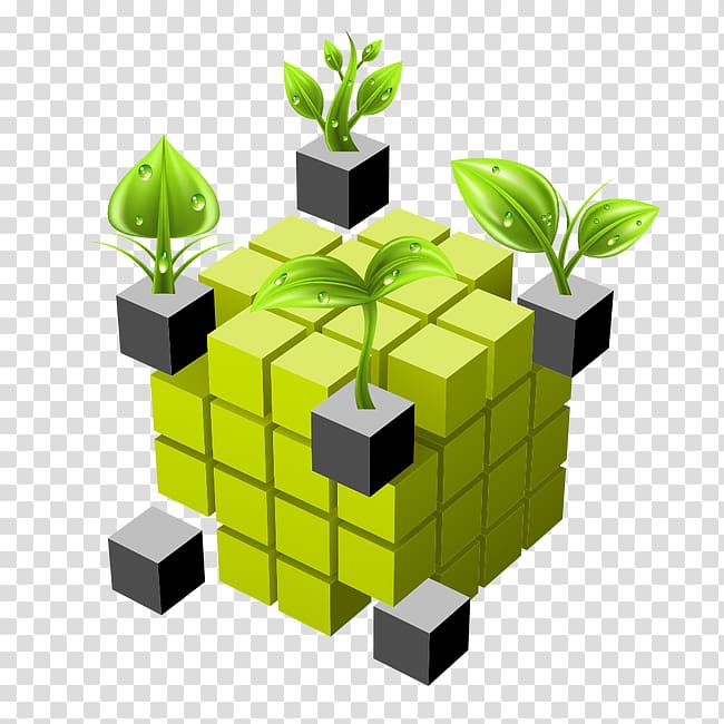 Euclidean illustration Ecology , Creative Cube transparent background PNG clipart