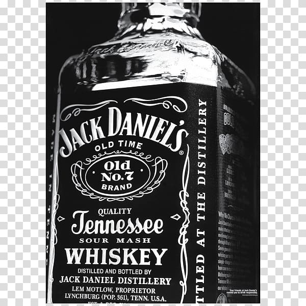 Lynchburg Jack Daniel's Distilled beverage Tennessee whiskey Bourbon whiskey, bottle transparent background PNG clipart