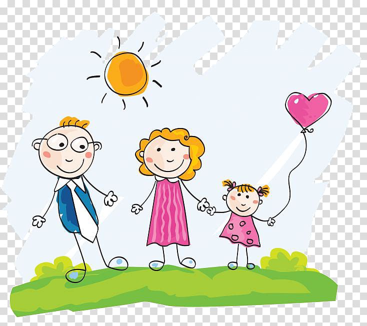 Drawing Family Child, Family transparent background PNG clipart