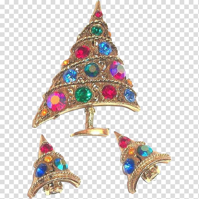 Brooch Christmas ornament Earring Christmas tree Imitation Gemstones & Rhinestones, christmas tree transparent background PNG clipart