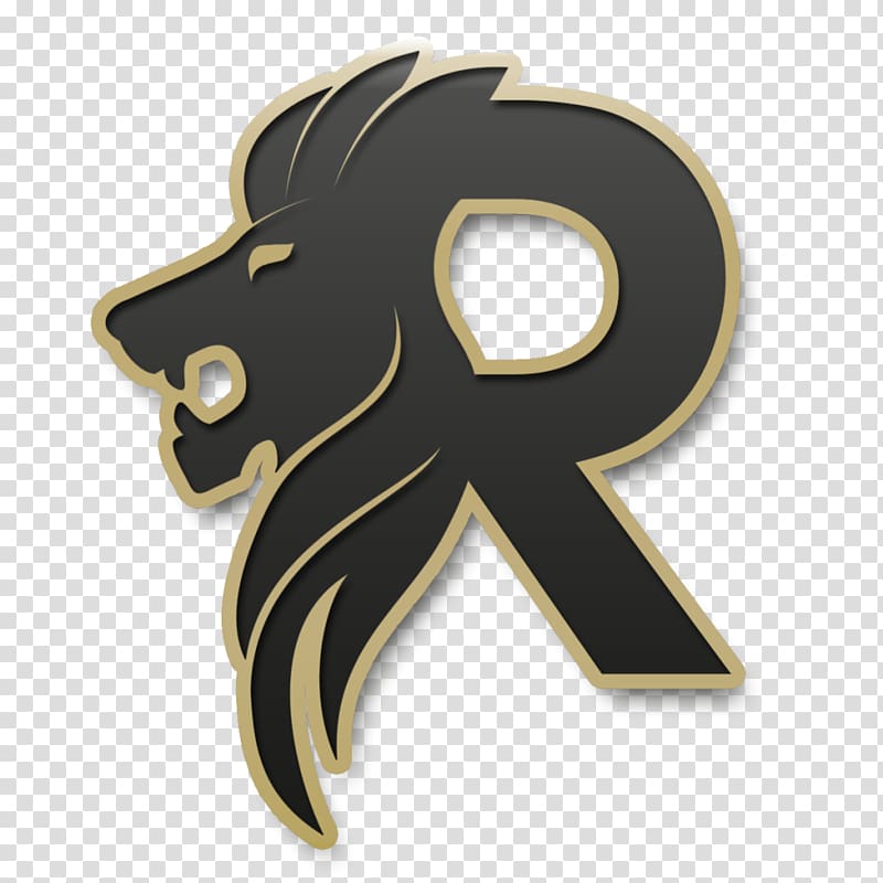 black and gold R with lion artwork, Logo Desktop , r transparent background PNG clipart