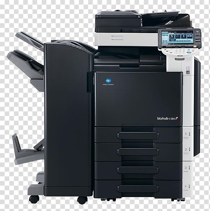 Multi-function printer Konica Minolta copier scanner, printer transparent background PNG clipart