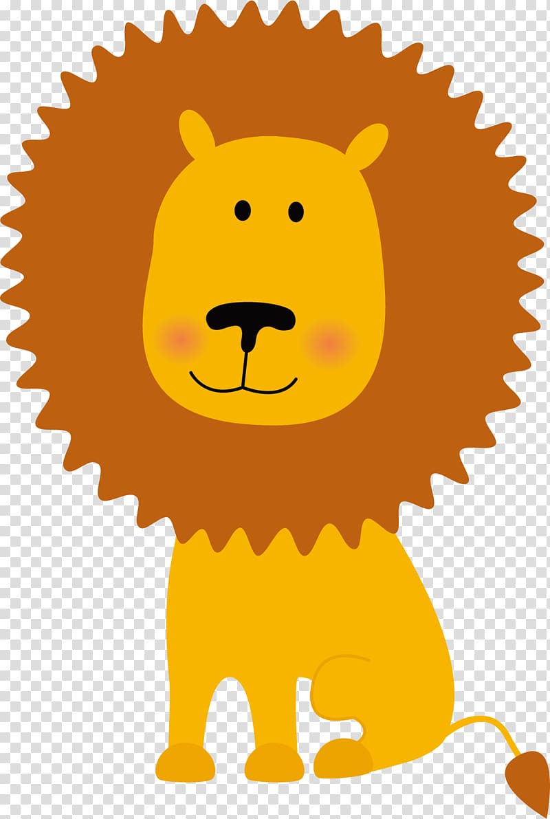 brown and yellow lion illustration, Lion , Yellow lion transparent background PNG clipart
