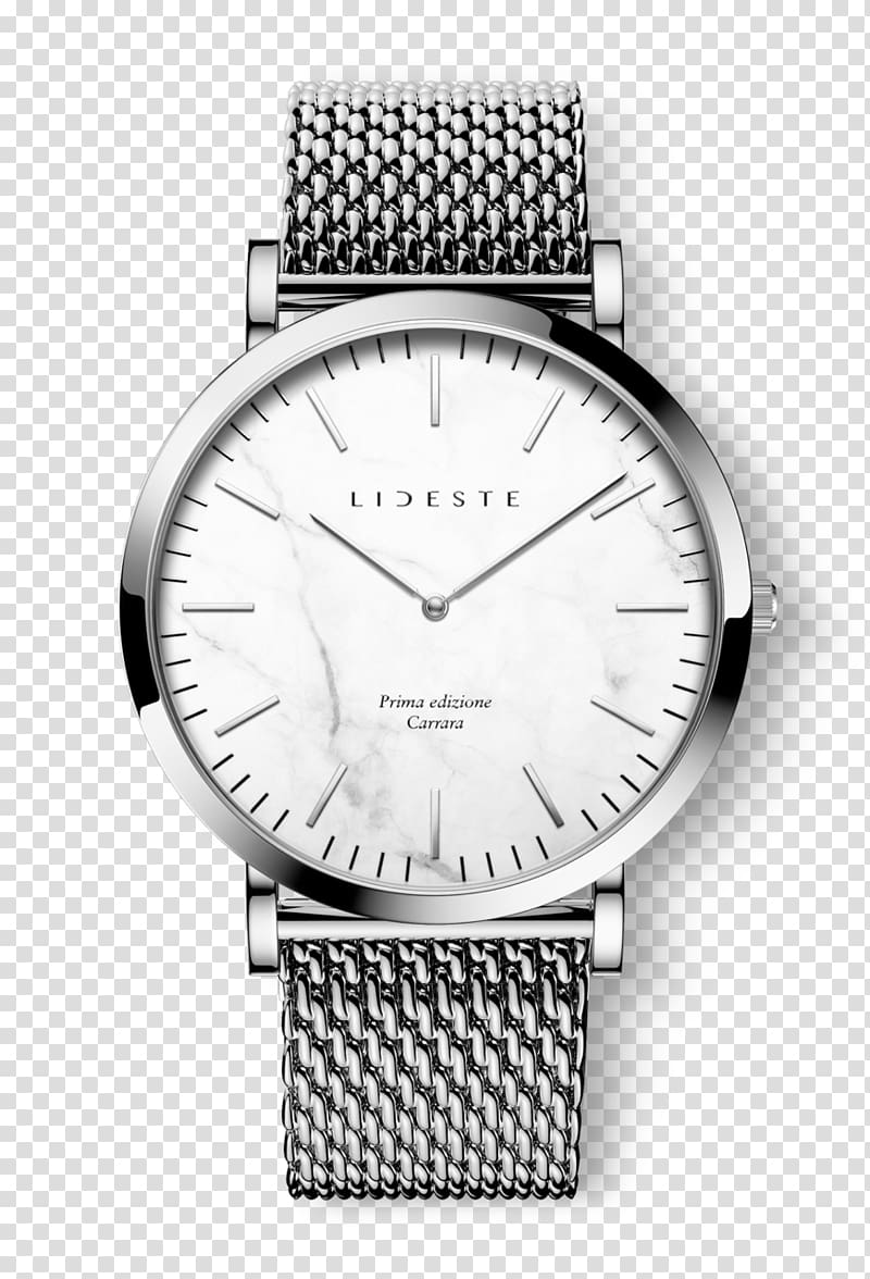 Watch strap Watch strap Silver Leather, watch transparent background PNG clipart