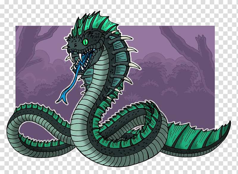 Dragon Basilisk Legendary creature Serpent Monster, aquatic creature transparent background PNG clipart