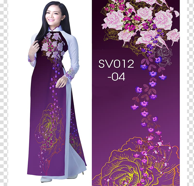 Costume design Gown Tradition Pattern, ao dai transparent background PNG clipart