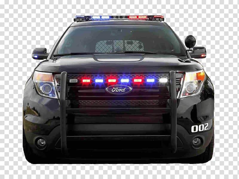 black Ford police vehicle, Police Truck Front transparent background PNG clipart