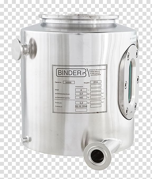 Bioreactor Pressure vessel BINDER Chemical substance Stainless steel, Pressure Vessel transparent background PNG clipart