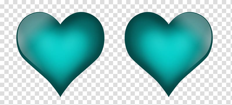 Green Teal Heart, love heart outline transparent background PNG clipart