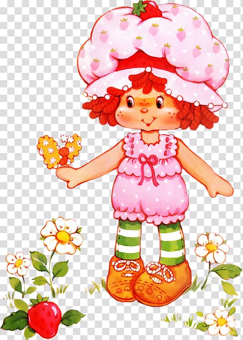 Strawberry Doll Toddler Character, Rosita transparent background PNG clipart
