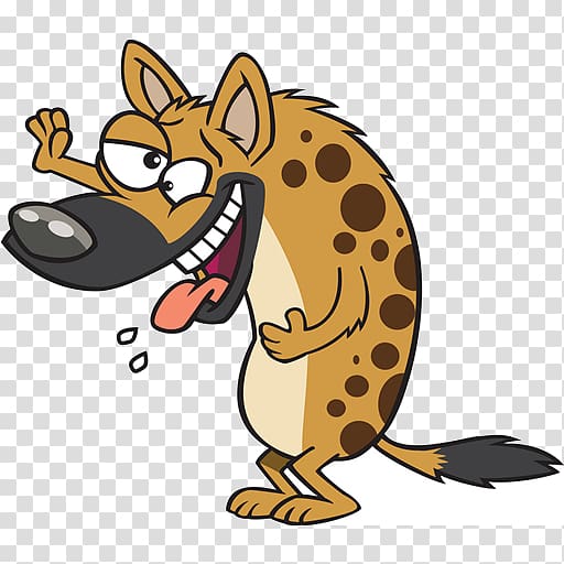 Spotted hyena Striped hyena Laughter Cartoon, hyena transparent background PNG clipart