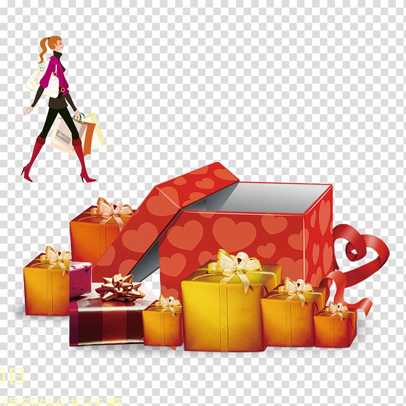 Shopping Carnival Gift, Gift Shopping transparent background PNG clipart