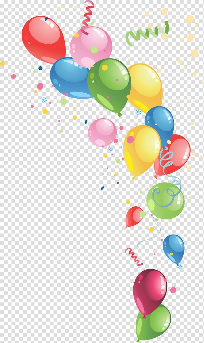 Free download | Assorted-colored balloon illustration, Balloon Party ...