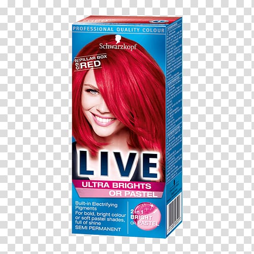 Hair coloring Schwarzkopf Human hair color Pillar box, hair transparent background PNG clipart