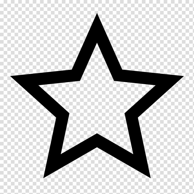 Five Pointed Star Outline Symbol Star Transparent
