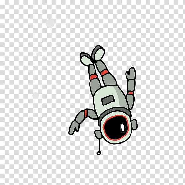 Cartoon Astronaut Outer space, Floating astronaut transparent background PNG clipart