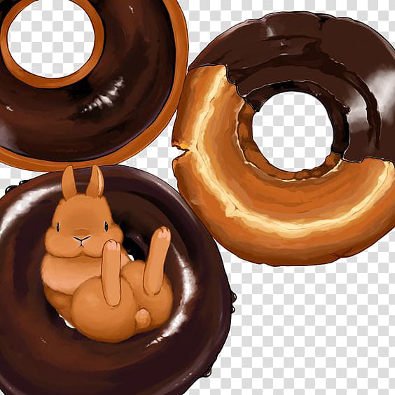 Doughnut Chocolate Food Dessert Illustration, Cartoon donut transparent background PNG clipart