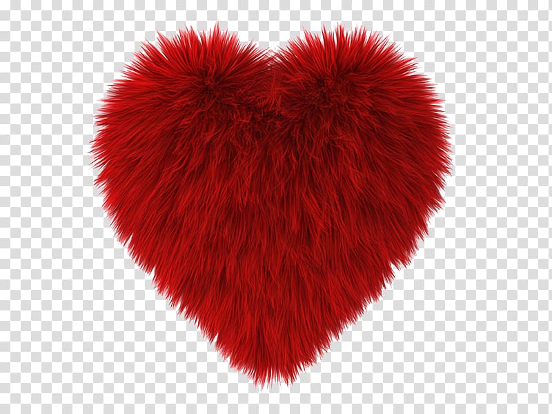 Fur illustration, Plush Heart transparent background PNG clipart