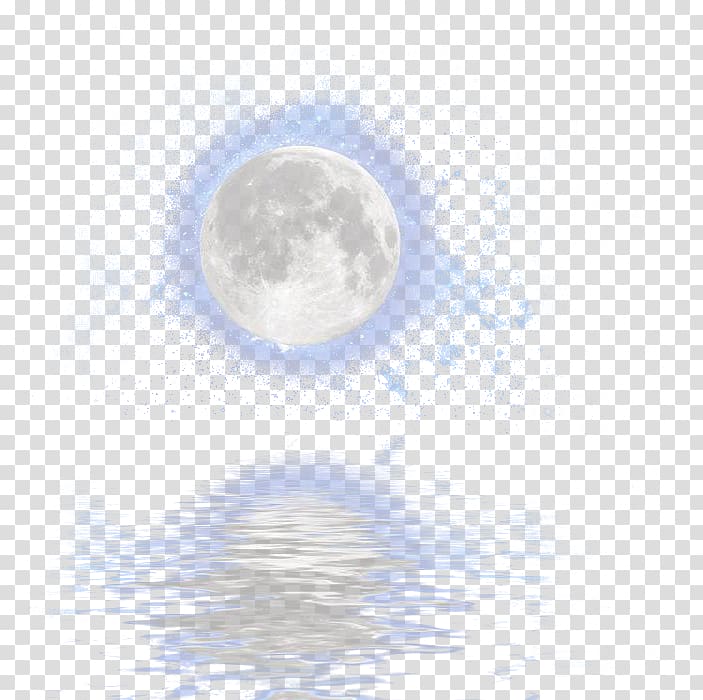 moon , Sky Blue Theme , Water moonlight reflection transparent background PNG clipart