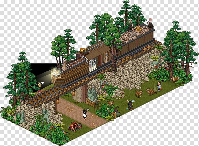 Habbo Game Sulake Virtual community Train, train transparent background PNG clipart