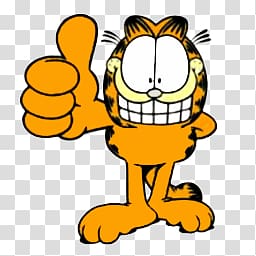 Garfield illustration, Garfield Thumb Up transparent background PNG clipart