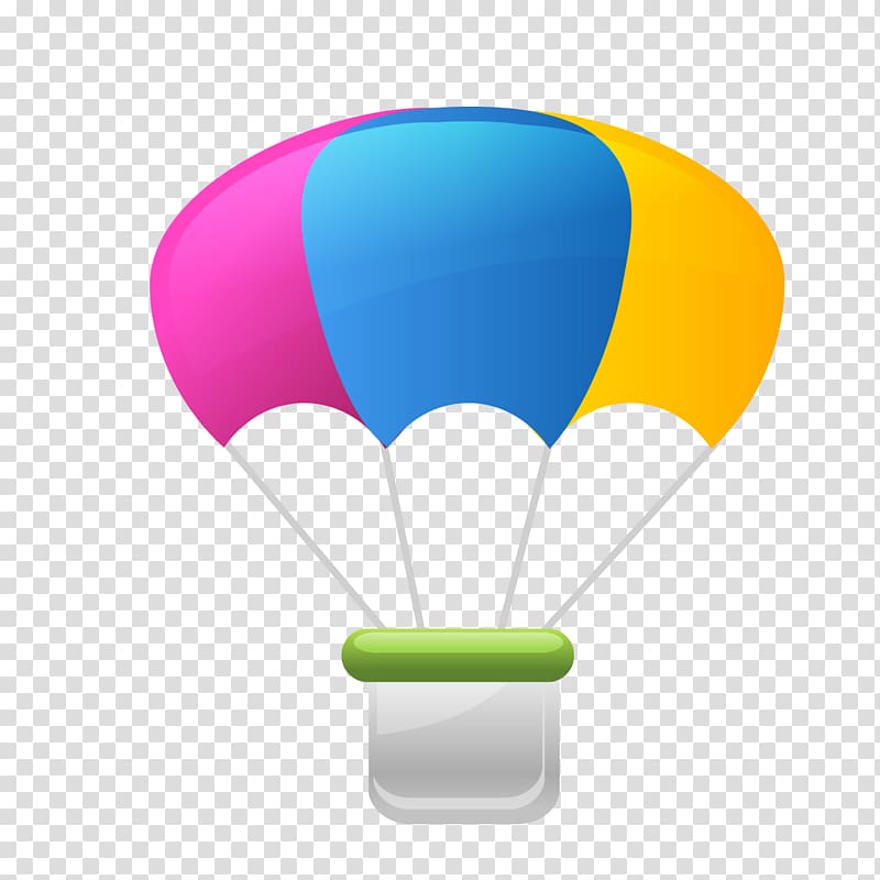 Parachute Cartoon , Color cartoon parachute transparent background PNG clipart