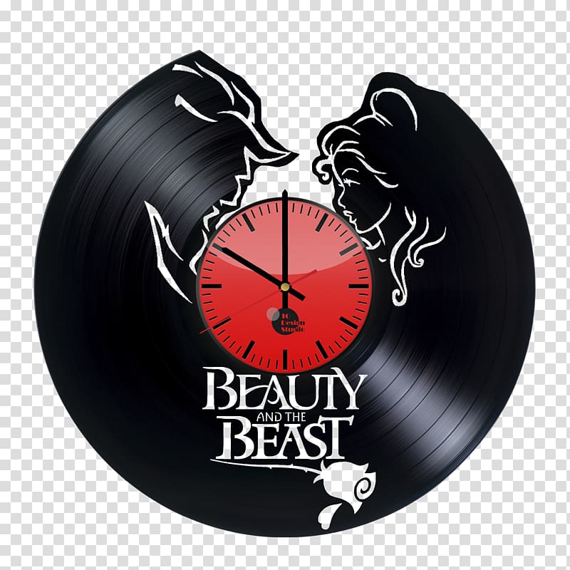 Beauty and the Beast Belle Cogsworth Clock, large vintage wall clock transparent background PNG clipart