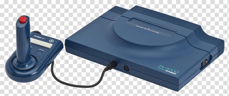 blue game console, Vintage Pv1000 Casio transparent background PNG clipart