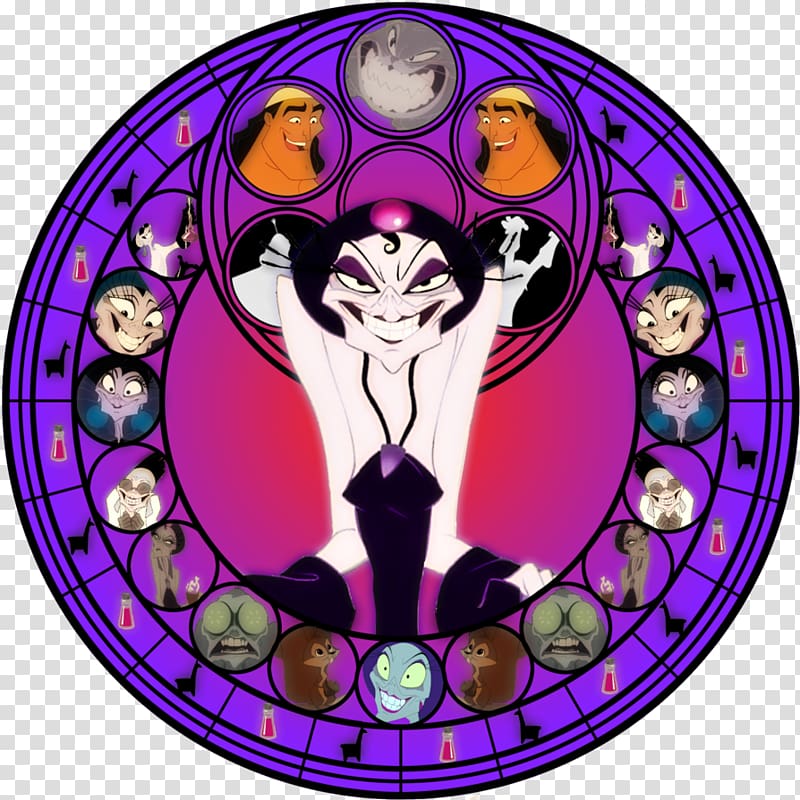 Yzma Stained glass Queen of Hearts Kingdom Hearts , kingdom hearts transparent background PNG clipart