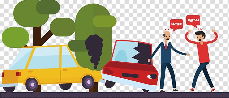 Traffic collision Car Drawing Euclidean , painted car accident comics transparent background PNG clipart