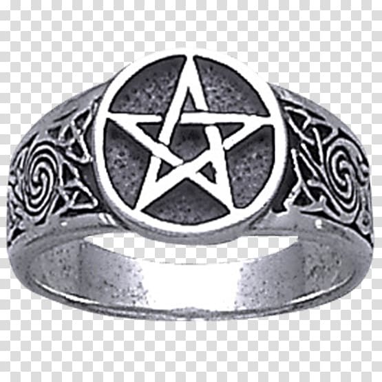 Wicca Pentacle Witchcraft Pentagram Triple Goddess, pentagramm ring transparent background PNG clipart