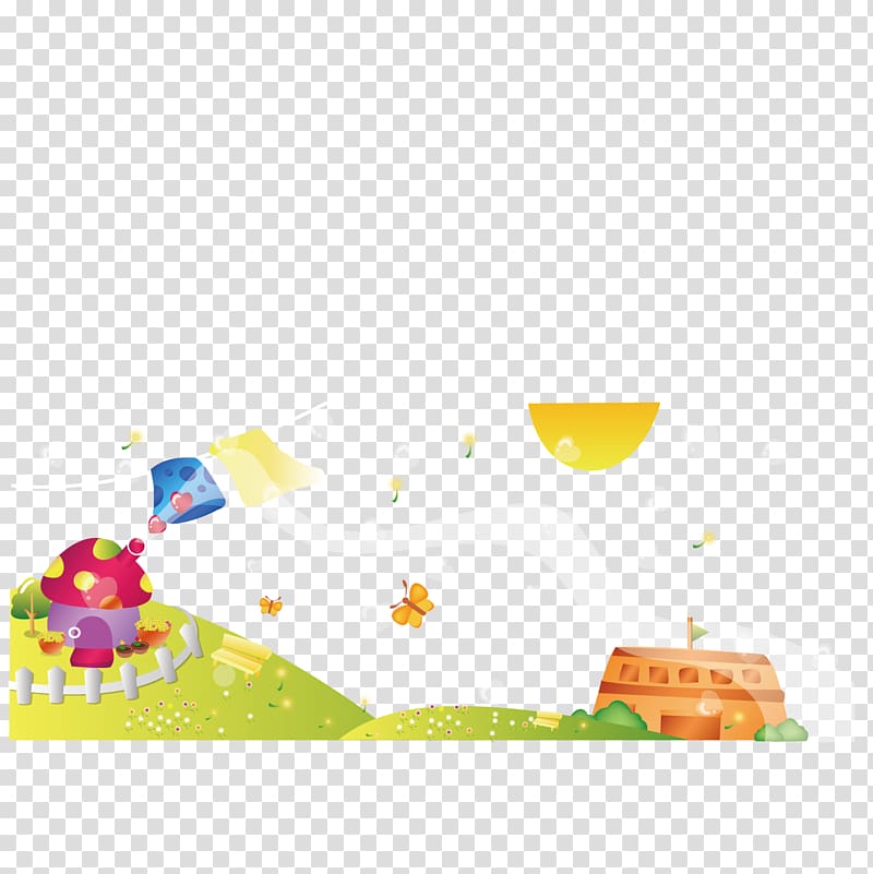 Cartoon Illustration, Dream castle transparent background PNG clipart
