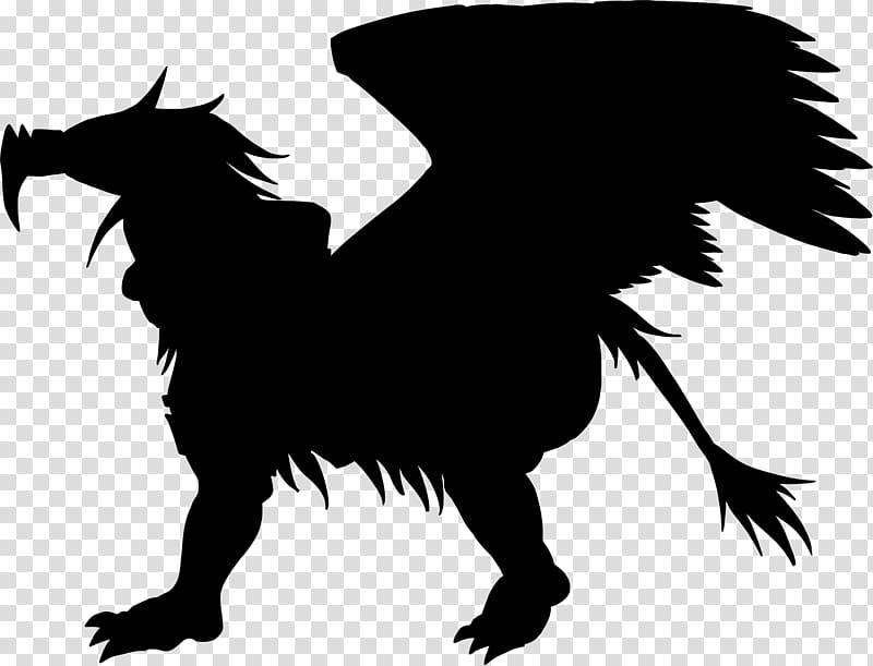 Lion Griffin Silhouette , Griffin transparent background PNG clipart