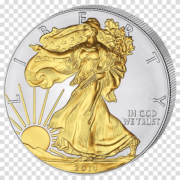 Coin Gold United States of America American Silver Eagle, eagle vs snake transparent background PNG clipart