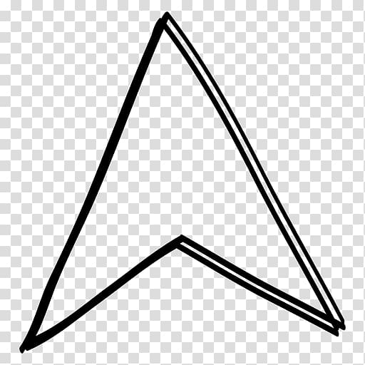 Computer mouse Triangle Line Cursor, Line arrow transparent background PNG clipart