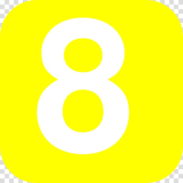 Yellow Number graphics, 8 transparent background PNG clipart