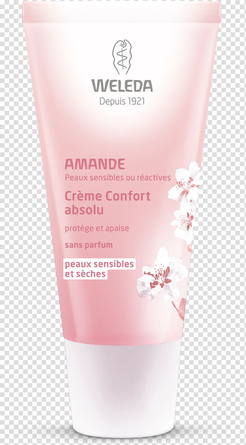 Weleda Almond Soothing Facial Cream Lotion Cosmetics, amande transparent background PNG clipart