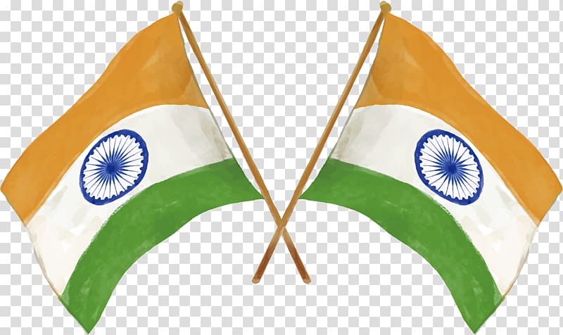 two flags of India illustration, Flag of India National flag, Hand painted cross India flag transparent background PNG clipart