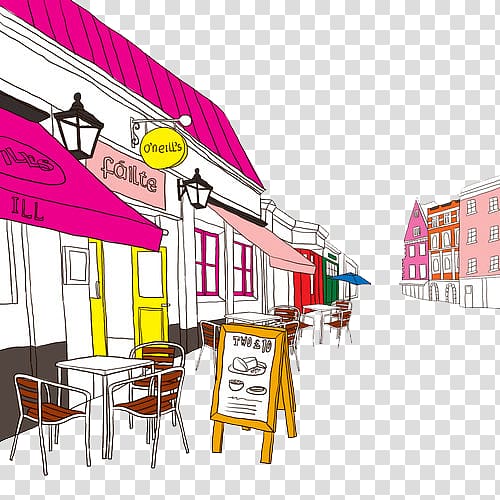 Cafe eatsa Restaurant Illustration, Canteen in the marketing transparent background PNG clipart
