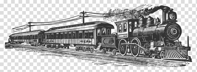 Train Rail transport Steam locomotive , railroad tracks transparent background PNG clipart