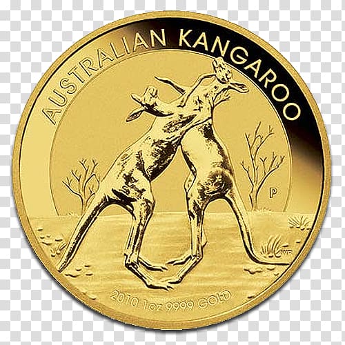 Perth Mint Australian Gold Nugget Gold coin Bullion coin Kangaroo, platinum nuggets transparent background PNG clipart