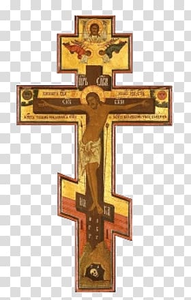 painting of Crucifix, Orthodox Crucifix transparent background PNG clipart