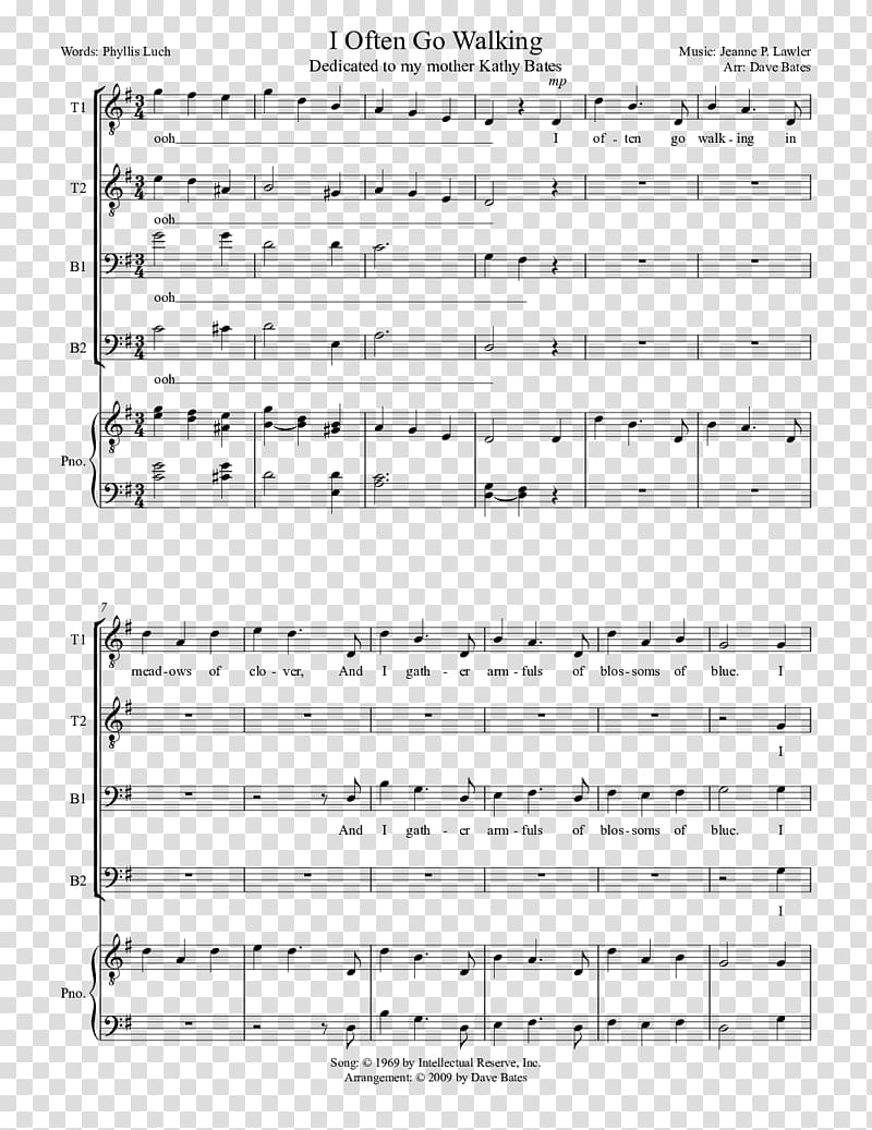 Choir Sheet Music TTBB SATB, sheet music transparent background PNG clipart