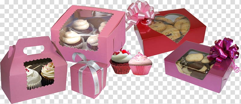 Valentine\'s Day Gift Bakery Packaging and labeling Box, gold foil cupcake liners transparent background PNG clipart