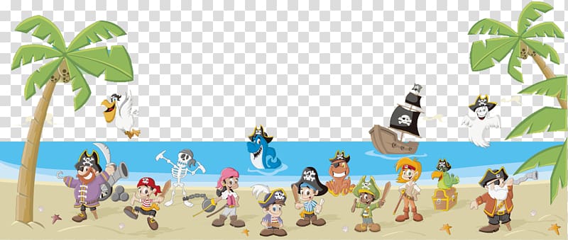 Piracy Drawing Illustration, Cartoon pirate material transparent background PNG clipart
