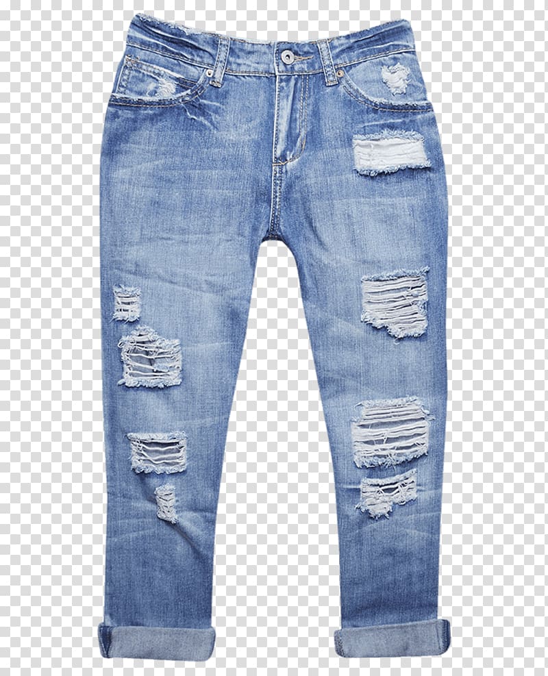 Ripped Blue Jeans Jeans T Shirt Denim Jeans Transparent Background