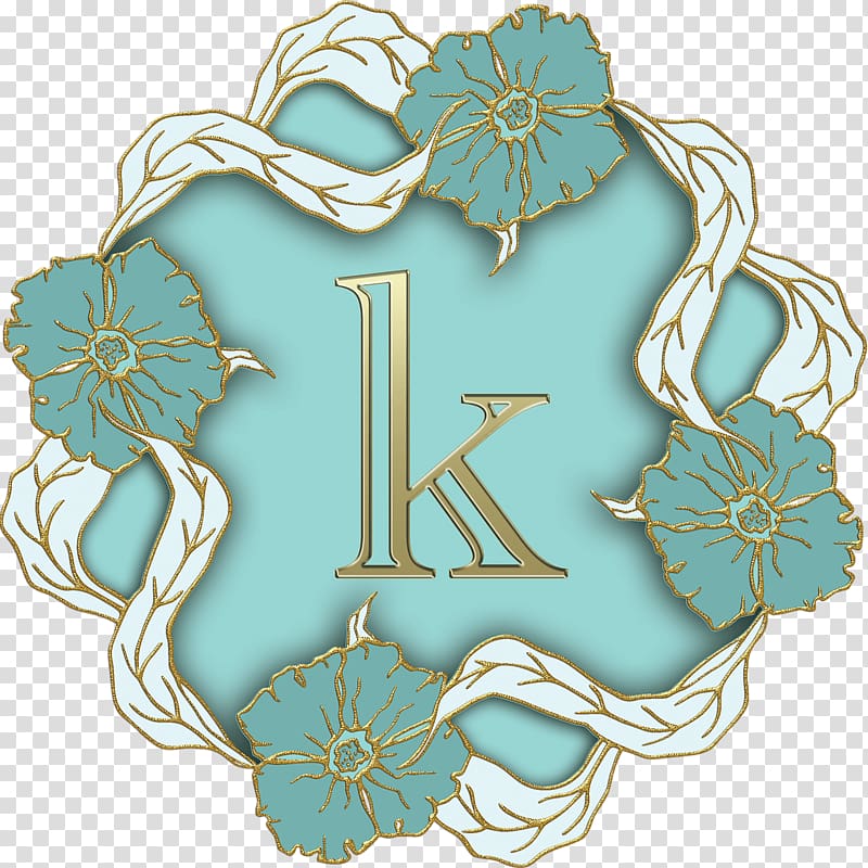 gold letter K illustration, Flower Theme Small Letter K transparent background PNG clipart