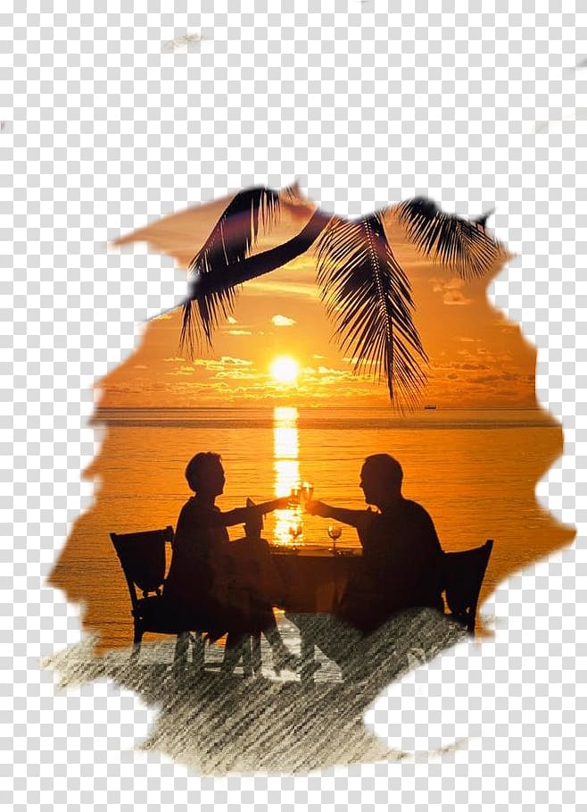 Maldives Indian Ocean Illustration, h5 two creative people celebrate transparent background PNG clipart