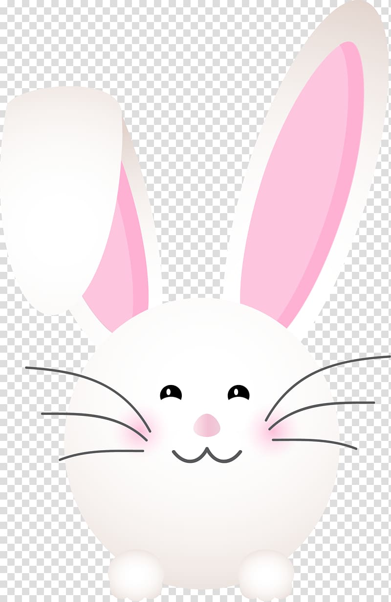 Rabbit Easter Bunny Cartoon, hand-painted cartoon bunny transparent background PNG clipart