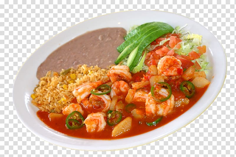 Thai fried rice Mexican cuisine Caridea Huevos rancheros Gumbo, Shrimp transparent background PNG clipart